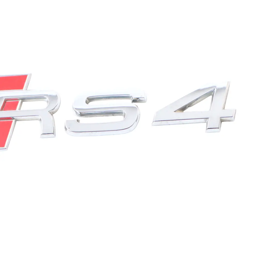Audi RS4 B8 Rear Hatch Bootlid Emblem Tailgate Logo Badge Label Chrome - SKU 8D9853740 - Part number 8D9853740