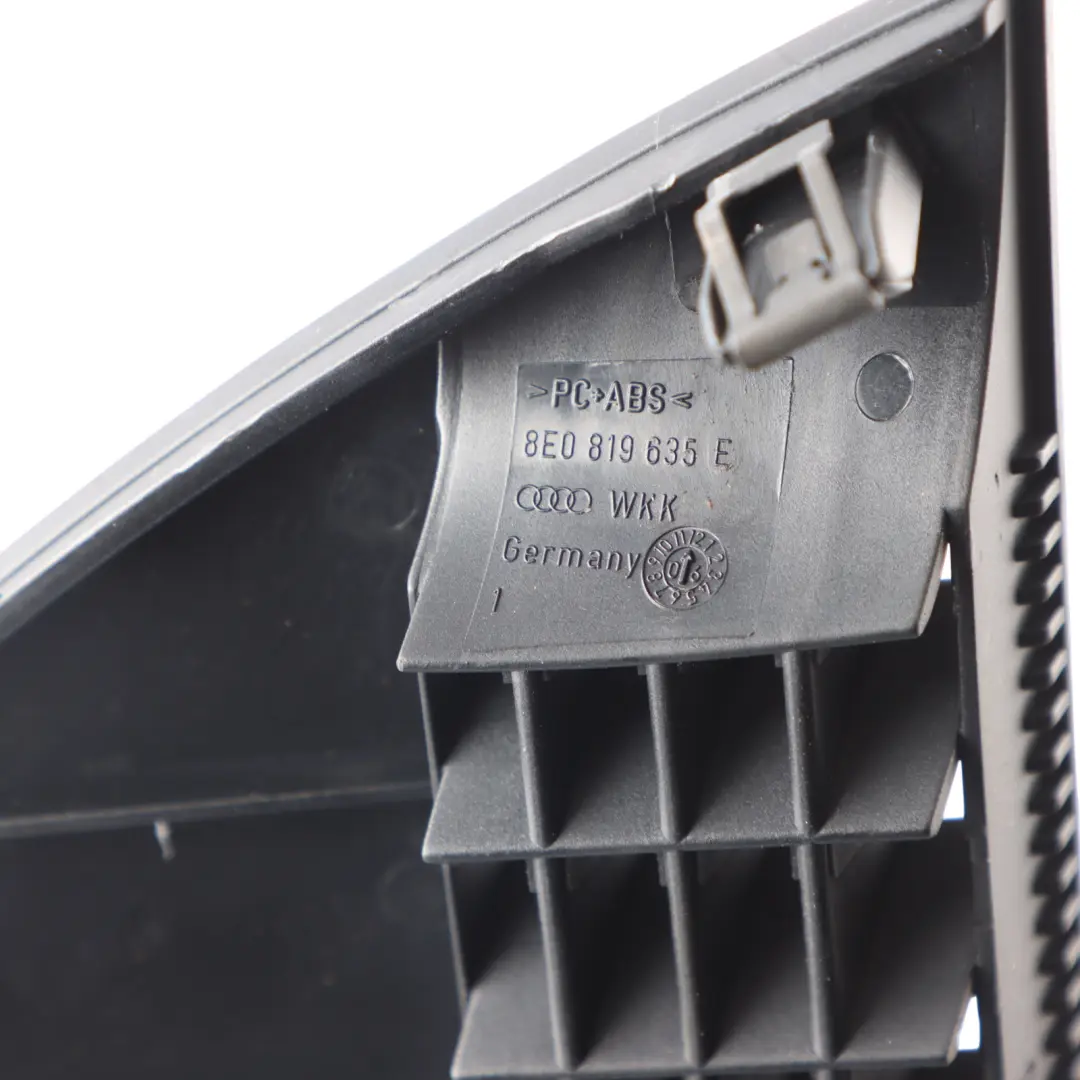 Audi A4 B7 Centre Top Dashboard Vent Cover Defrosy Panel Black - SKU 8E0819635E - Part number 8E0819635E
