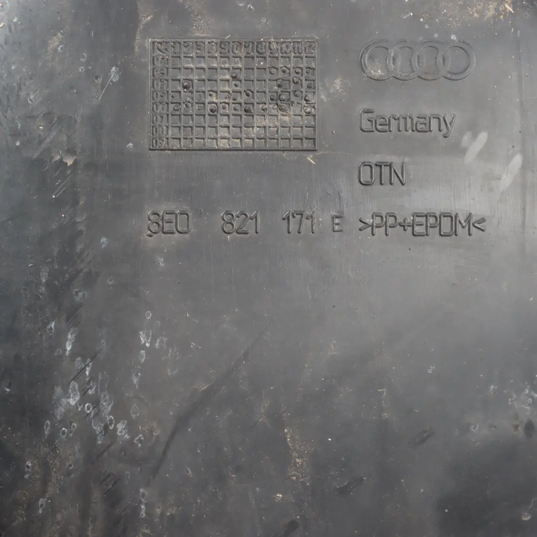 Arch Liner Trim Panel Cover Front Left N/S to Audi A4 B7 Wheel with Part number 8E0821171F Audi A4 B7 Wheel Arch Liner Trim Panel Cover Front Left N/S - SKU 8E0821171F - Part number 8E0821171F