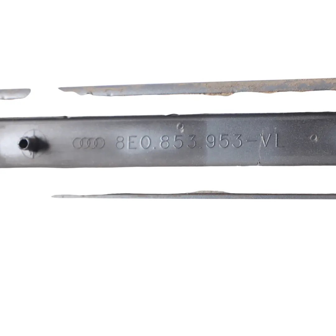 Front Left Door N/S Moulding Trim Strip Dolphin Grey X7Z to Audi A4 B7 with Part number 8E0853953 Audi A4 B7 Front Left Door N/S Moulding Trim Strip Dolphin Grey X7Z - SKU 8E0853953-DGM - Part number 8E0853953