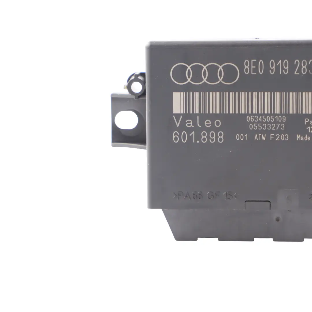 Módulo Unidad Control Sensor Distancia Aparcamiento PDC para Audi A4 B7 con número de pieza 8E0919283E Audi A4 B7 Módulo Unidad Control Sensor Distancia Aparcamiento PDC - SKU 8E0919283E - Número de pieza 8E0919283E