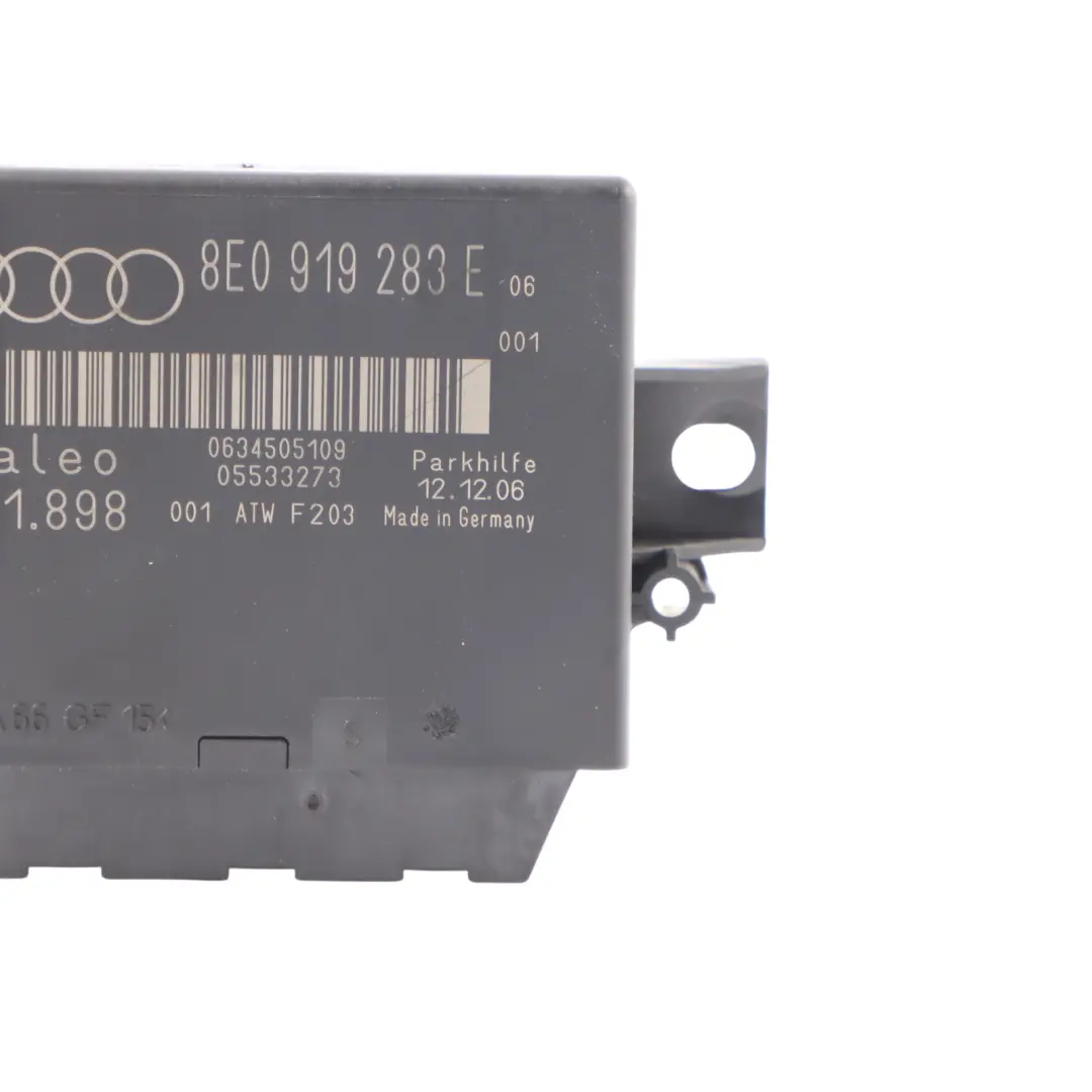 Module Capteur Distance Stationnement PDC Avant Arrière pour Audi A4 B7 à propos du numéro de pièce 8E0919283E Audi A4 B7 Module Capteur Distance Stationnement PDC Avant Arrière - SKU 8E0919283E - Numéro de pièce 8E0919283E