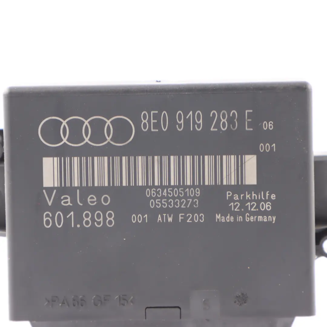 Module Capteur Distance Stationnement PDC Avant Arrière pour Audi A4 B7 à propos du numéro de pièce 8E0919283E Audi A4 B7 Module Capteur Distance Stationnement PDC Avant Arrière - SKU 8E0919283E - Numéro de pièce 8E0919283E