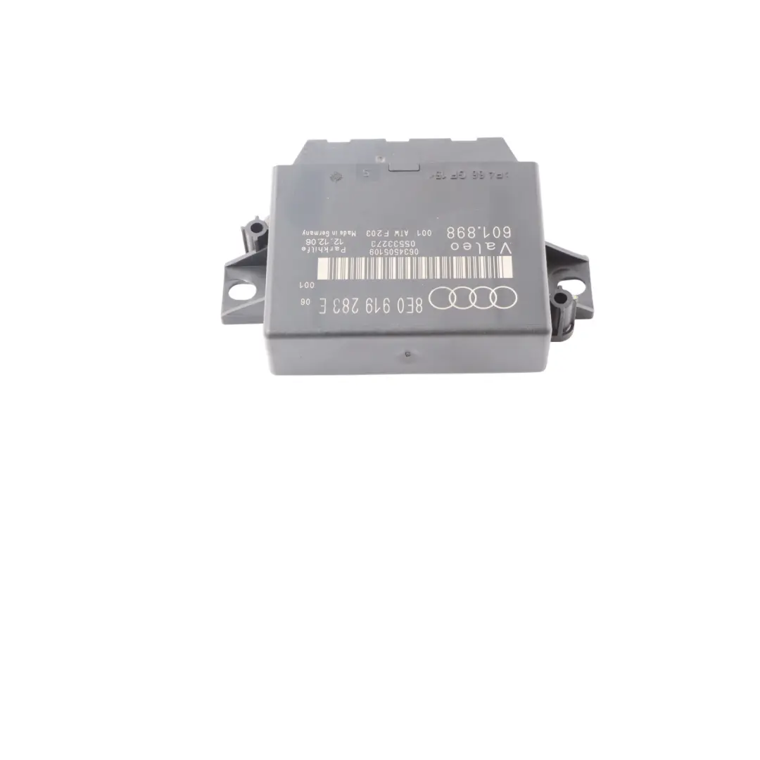 Module Capteur Distance Stationnement PDC Avant Arrière pour Audi A4 B7 à propos du numéro de pièce 8E0919283E Audi A4 B7 Module Capteur Distance Stationnement PDC Avant Arrière - SKU 8E0919283E - Numéro de pièce 8E0919283E