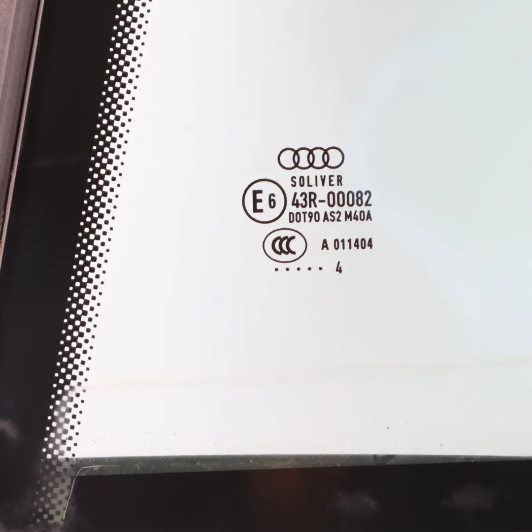 Audi A5 8F Convertible Side Quarter Window AS2 Rear Left N/S - SKU 8F0845297B - Part number 8F0845297B