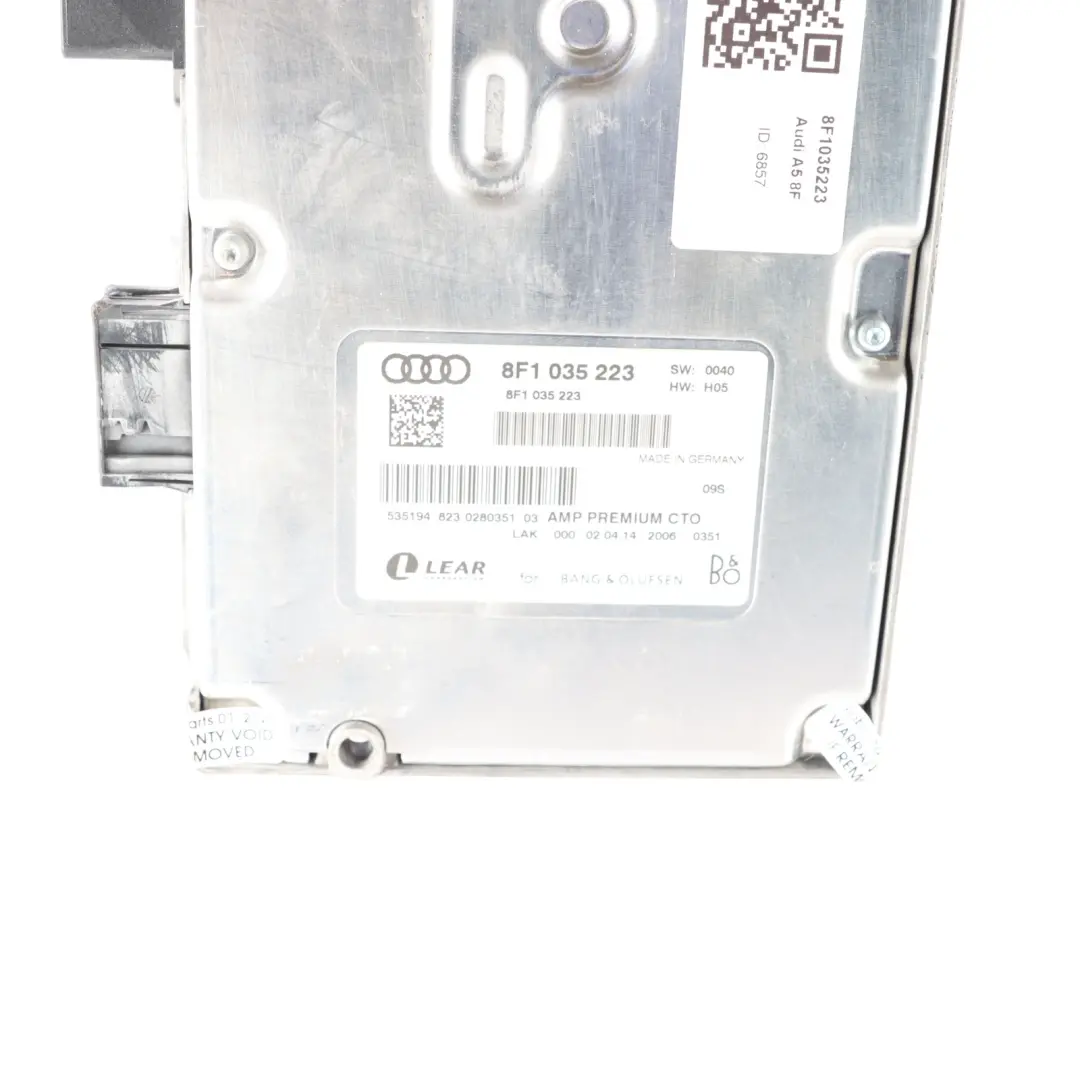 8F Convertible Cabrio Bang & Olufsen Speaker Sound Amplifier to Audi A5 with Part number 8F1035223 Audi A5 8F Convertible Cabrio Bang & Olufsen Speaker Sound Amplifier - SKU 8F1035223 - Part number 8F1035223