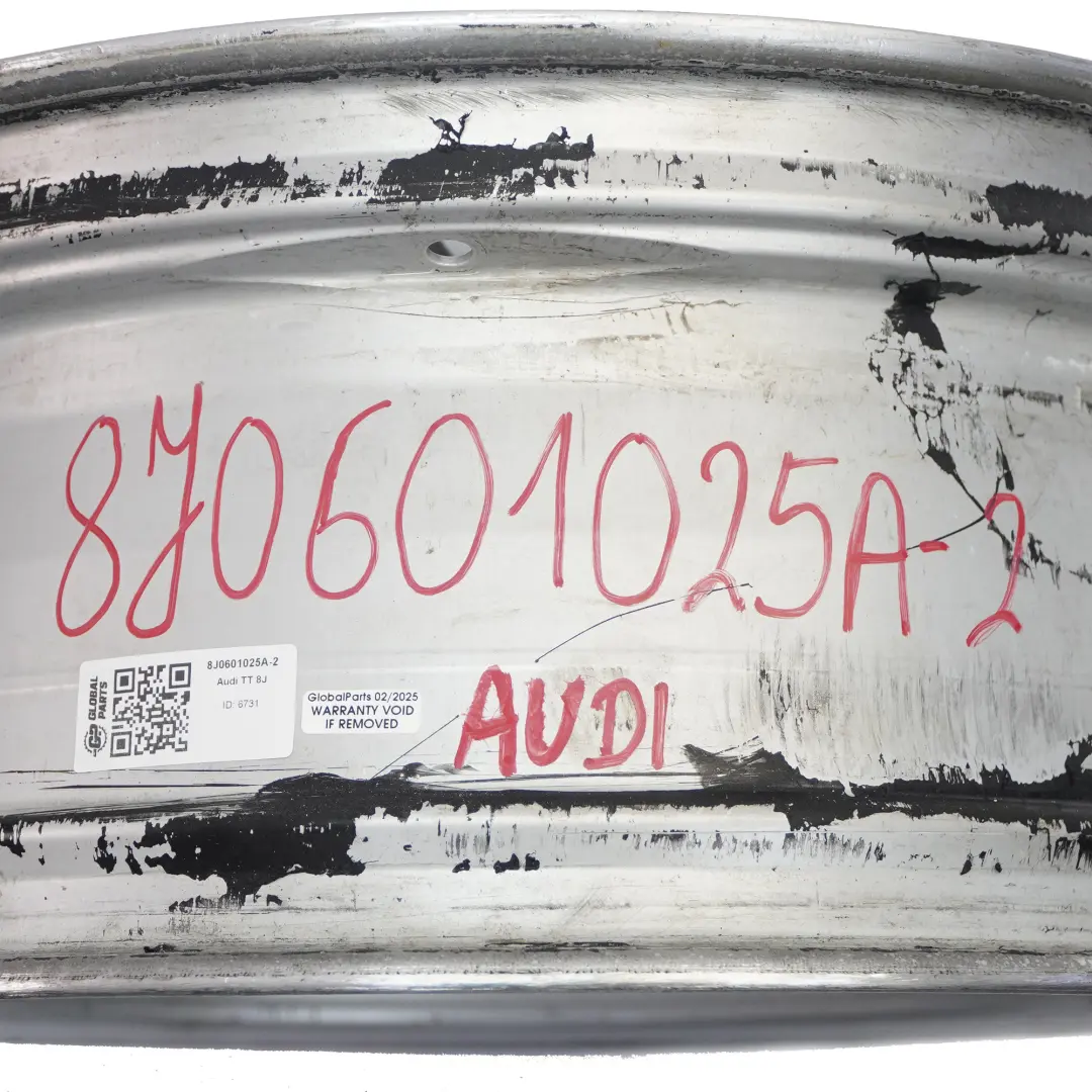 Audi TT Mk2 8J Silver Alloy Wheel Rim 17" ET:50 8,5J - SKU 8J0601025A-2 - Part number 8J0601025A