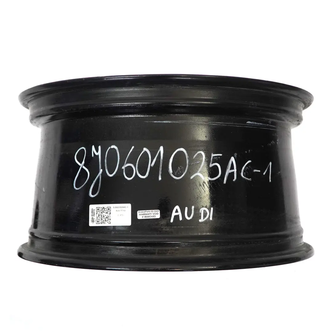 Audi TT Mk2 8J Jante En Alliage Noir 18" ET:52 9J 7 Branches - SKU 8J0601025AC-1 - Numéro de pièce 8J0601025AC