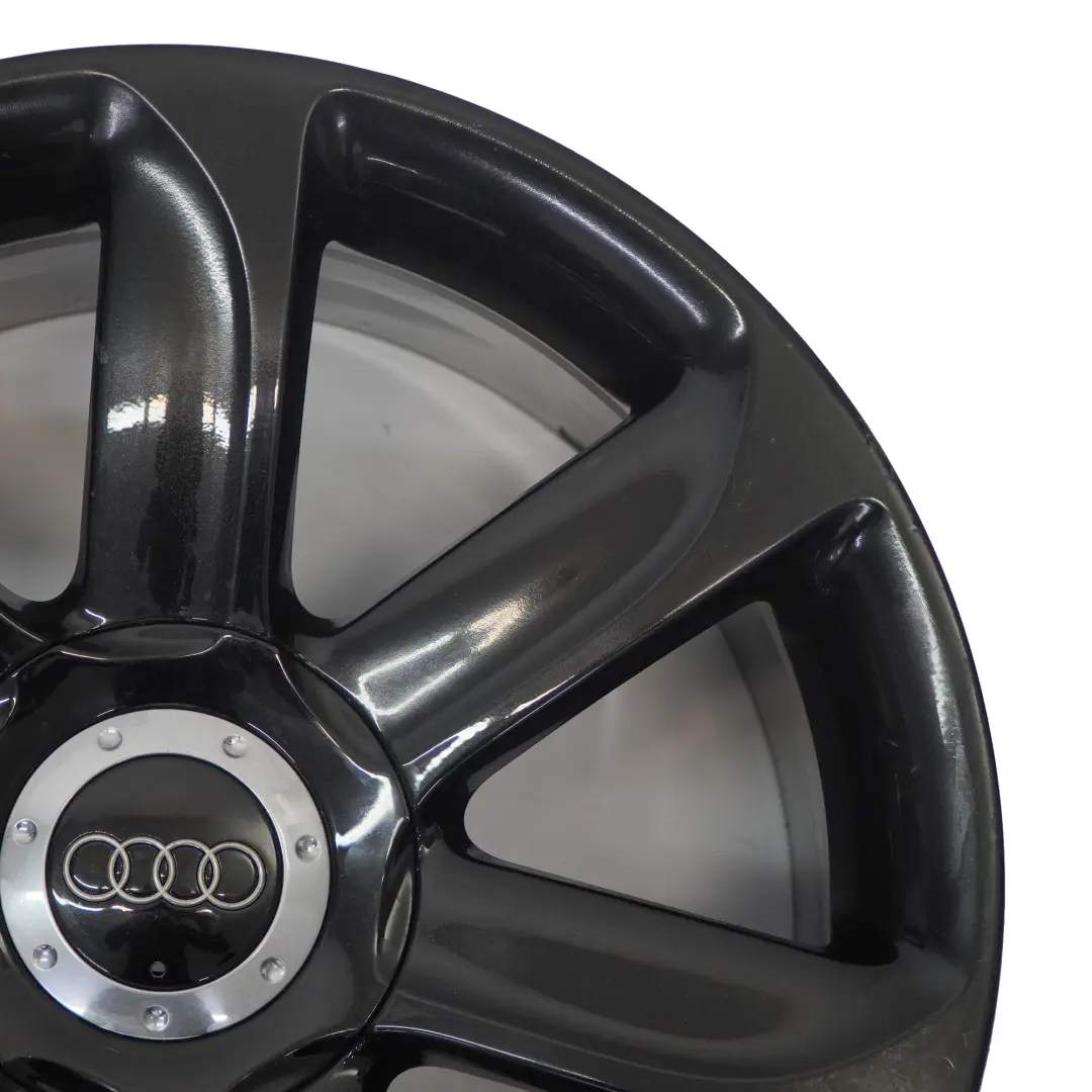 Audi TT Mk2 8J Jante En Alliage Noir 18" ET:52 9J 7 Branches - SKU 8J0601025AC-1 - Numéro de pièce 8J0601025AC