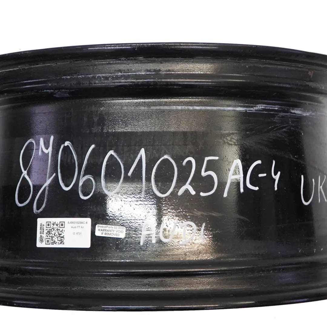 Audi TT Mk2 8J Black Alloy Wheel Rim 18" ET:52 9J 7-Spoke - SKU 8J0601025AC-4 - Part number 8J0601025AC