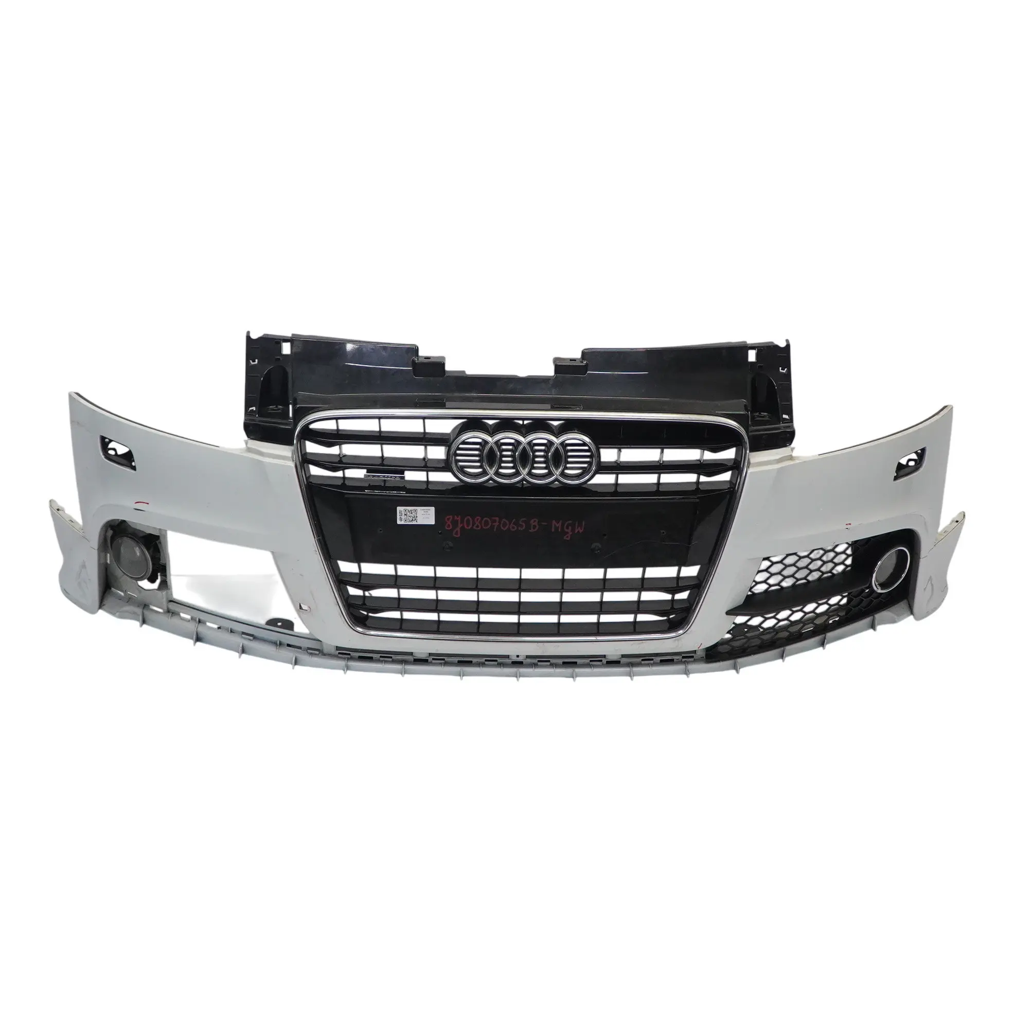 Audi TT 8J Front Bumper Trim Panel Covering Glacier White Pearl - S9R