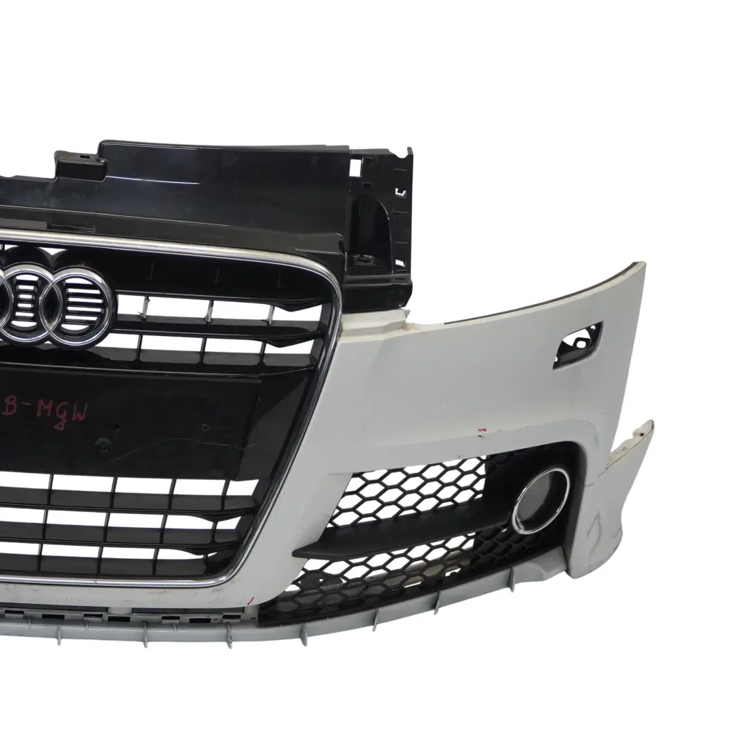 Front Bumper Trim Panel Covering Glacier White Pearl - S9R to Audi TT 8J with Part number 8J0807065B Audi TT 8J Front Bumper Trim Panel Covering Glacier White Pearl - S9R - SKU 8J0807065B-MGW - Part number 8J0807065B