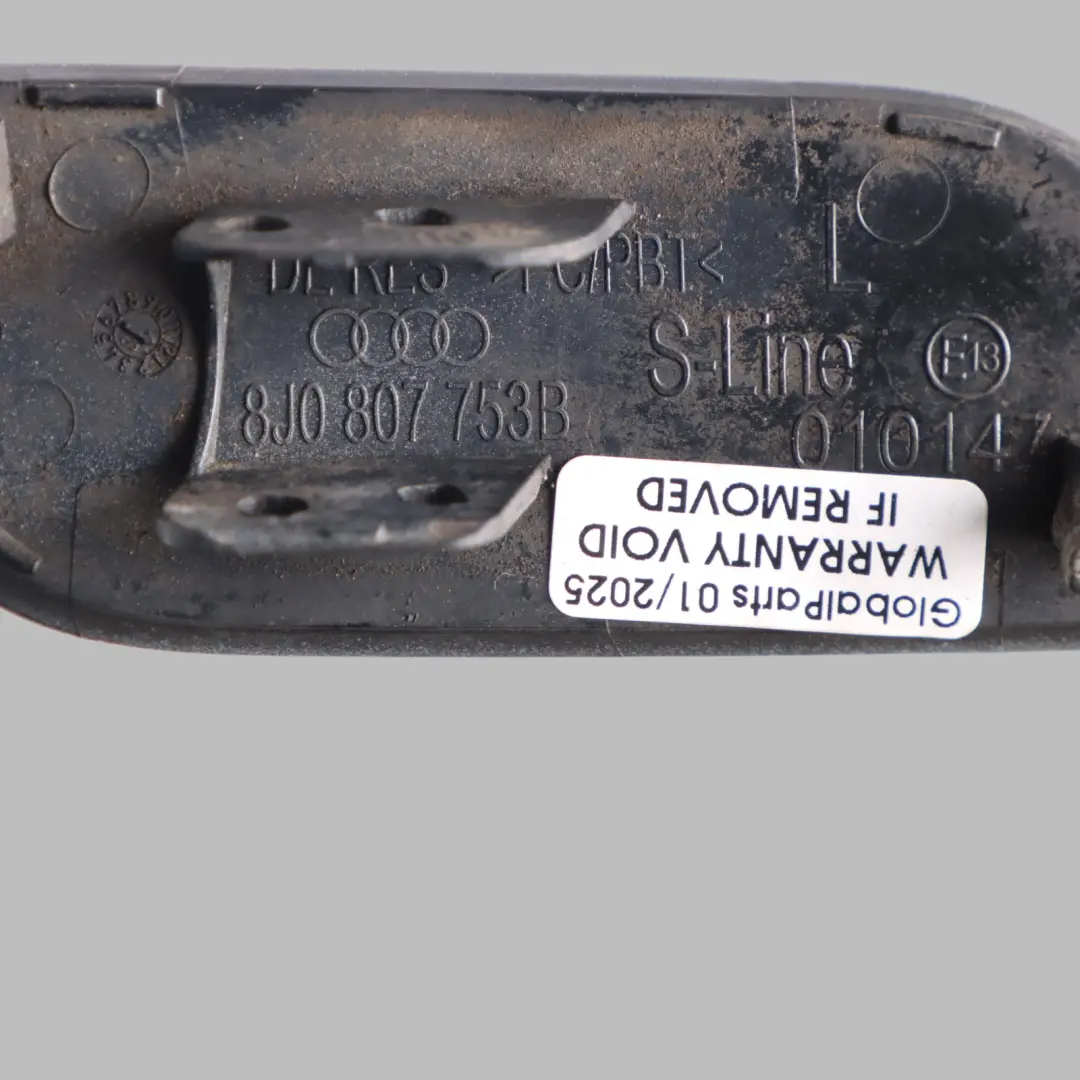 Headlight Washer Cover Cap Left N/S Glacier White Pearl - S9R to Audi TT 8J with Part number 8J0807753B Audi TT 8J Headlight Washer Cover Cap Left N/S Glacier White Pearl - S9R - SKU 8J0807753B-MGW - Part number 8J0807753B