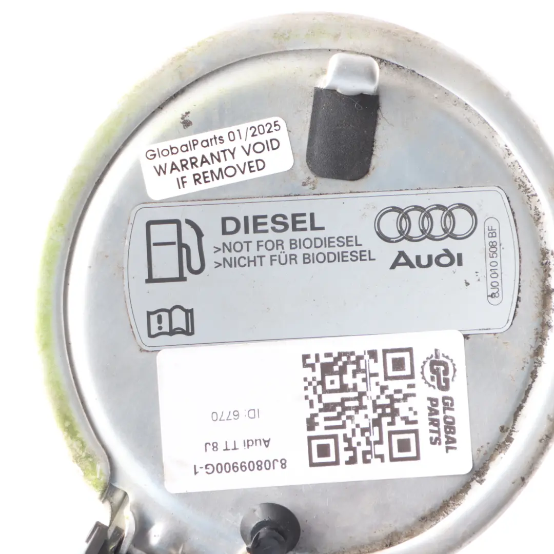 Audi TT 8J Hinge Fuel Petrol Cap Cover Chrome - SKU 8J0809900G-1 - Part number 8J0809900G
