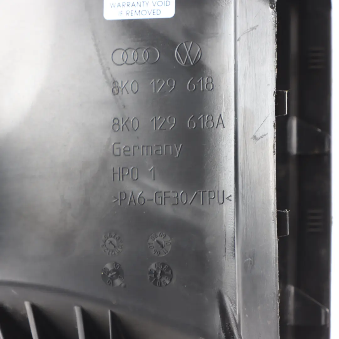 Audi A4 B8 A5 8T Conducto De Aire Tubo De Admisión De Aire - SKU 8K0129618 - Número de pieza 8K0129618