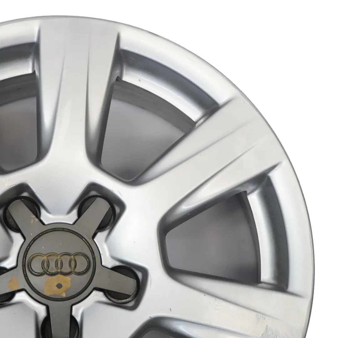 Audi A4 B8 8K Argento Cerchio In Lega 16" ET:45 7,5J 7-Spoke - SKU 8K0601025A-1 - Numero di parte 8K0601025A