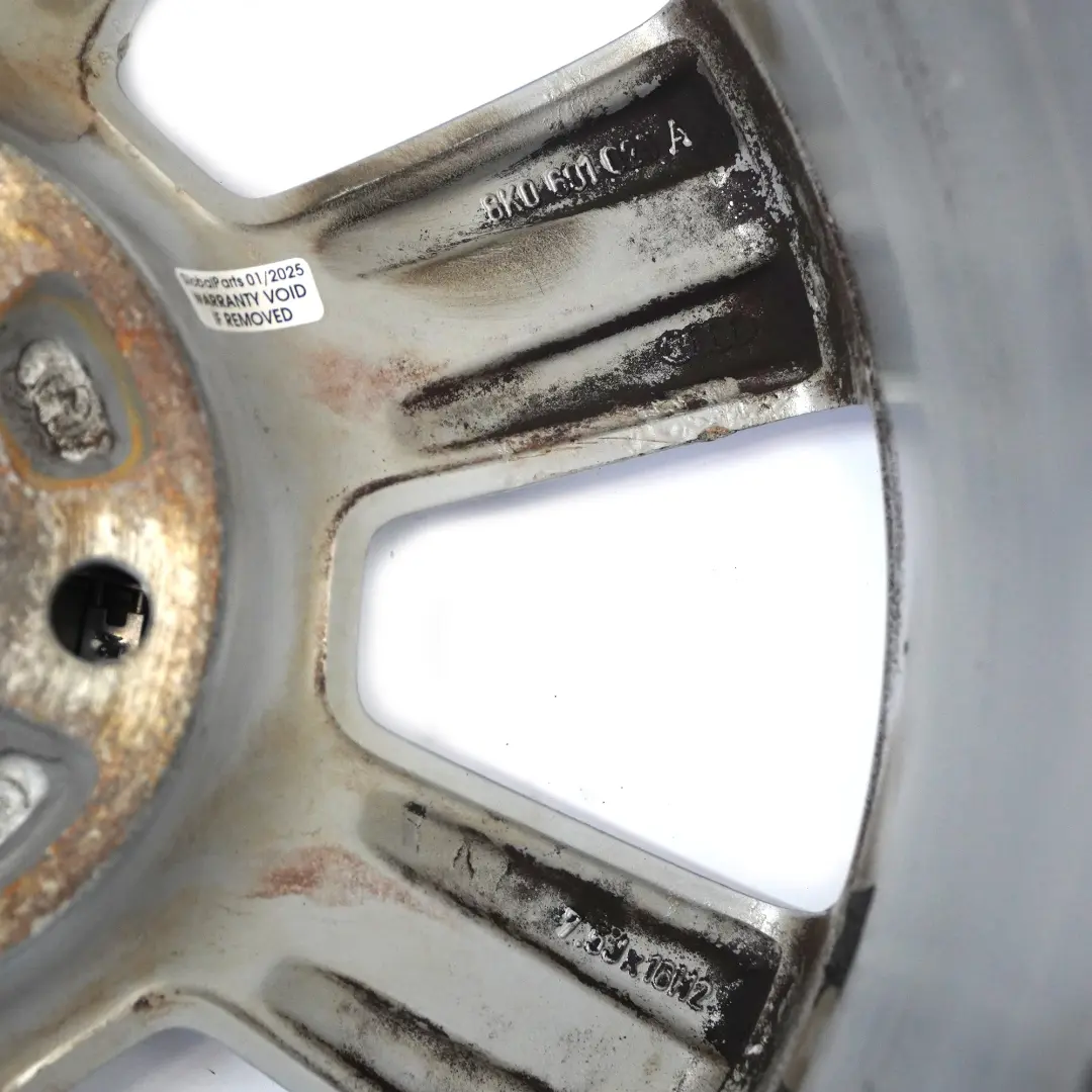 Audi A4 B8 8K Silver Wheel Alloy Rim 16" ET:45 7,5J 7-Spoke - SKU 8K0601025A-3 - Part number 8K0601025A