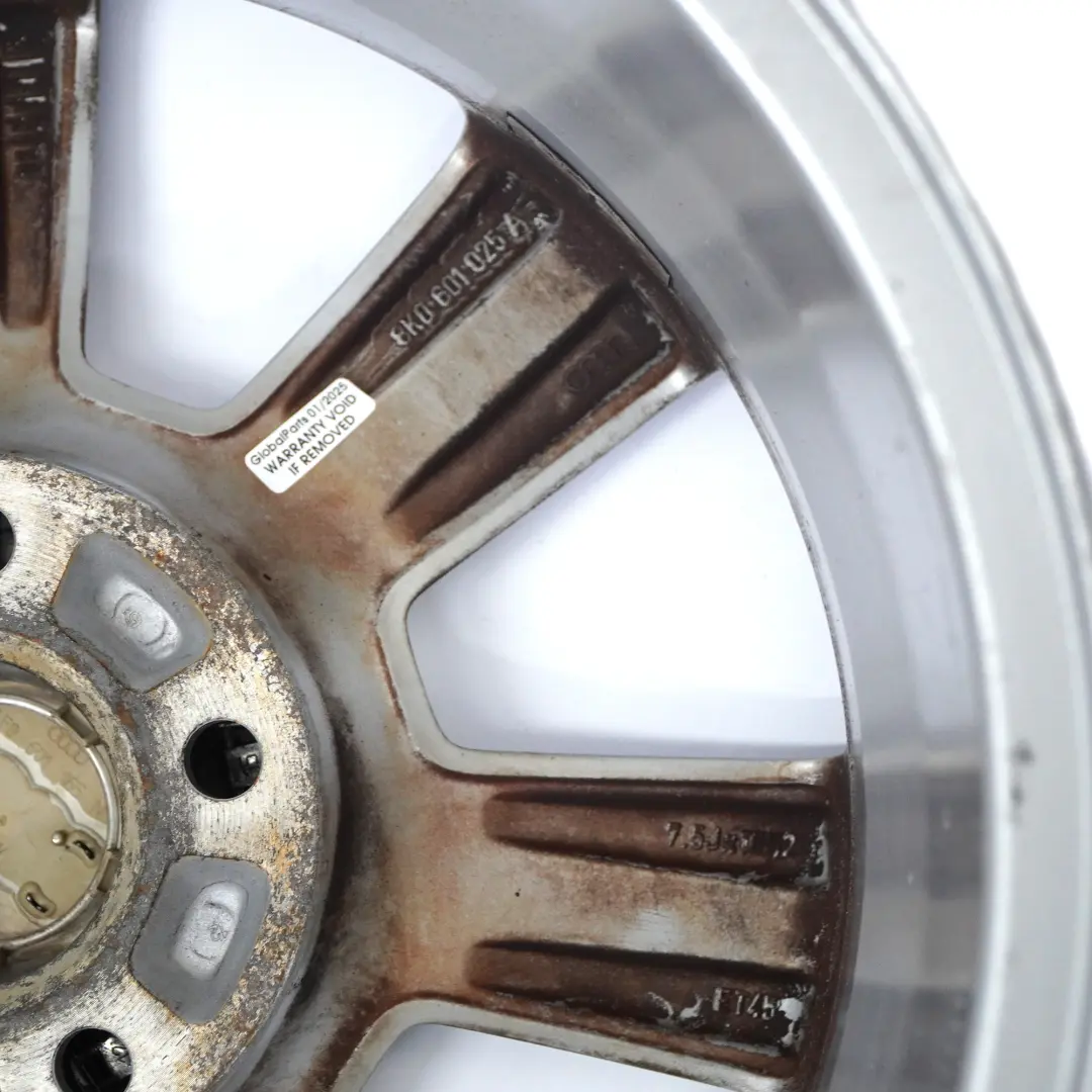 Audi A4 B8 8K Silver Wheel Alloy Rim 16" ET:45 7,5J 7-Spoke - SKU 8K0601025A-4 - Part number 8K0601025A