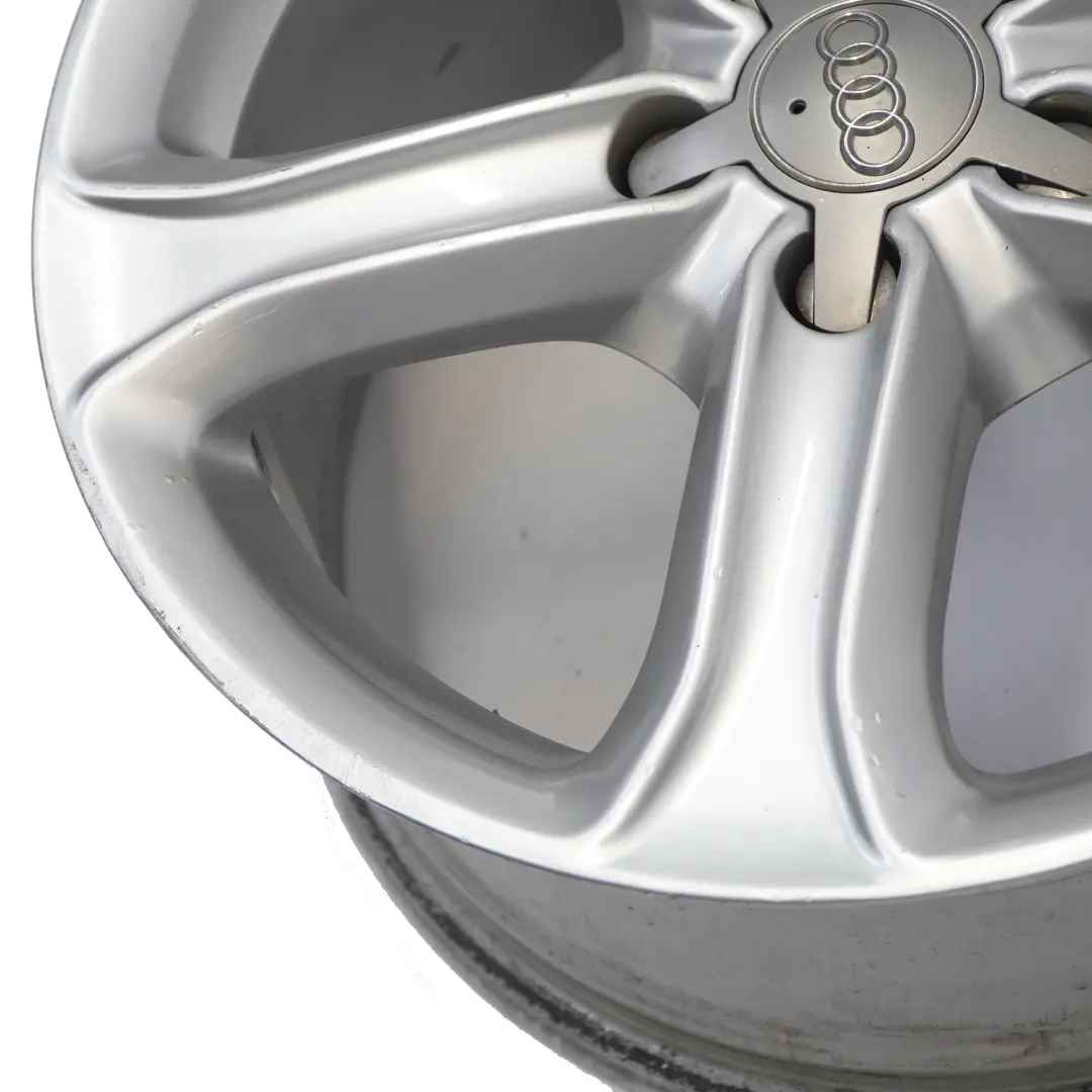 Audi A4 B8 8K Argento Cerchio In Lega 17" ET:45 7,5J Star Spoke - SKU 8K0601025CE-2 - Numero di parte 8K0601025CE
