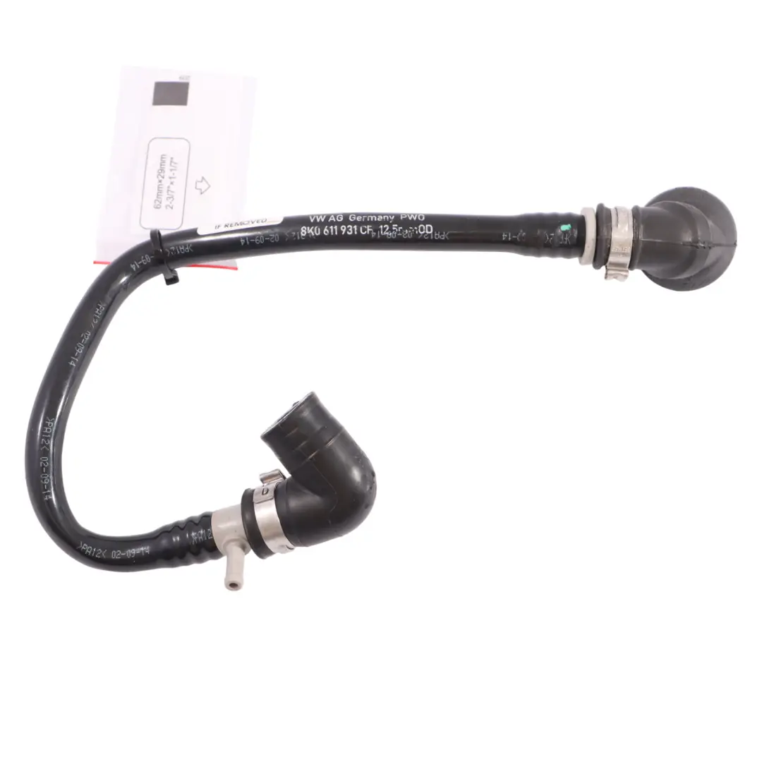 Audi A4 B8 A5 8F Motor Unter Druck Steuerungs Rohr - SKU 8K0611931CF - Teilenummer 8K0611931CF