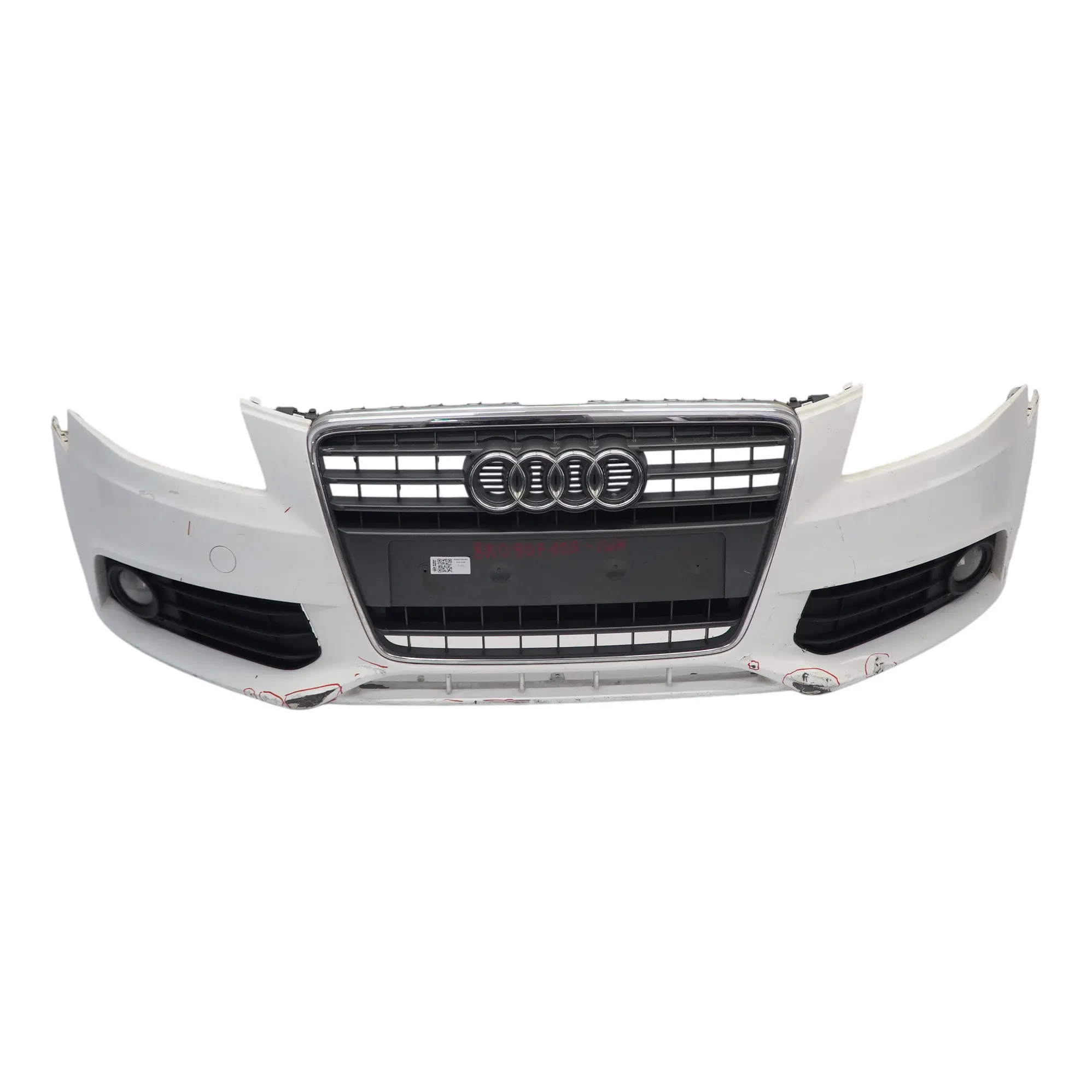 Audi A4 B8 Front Bumper Trim Panel Cover Ibis White - Y9C
