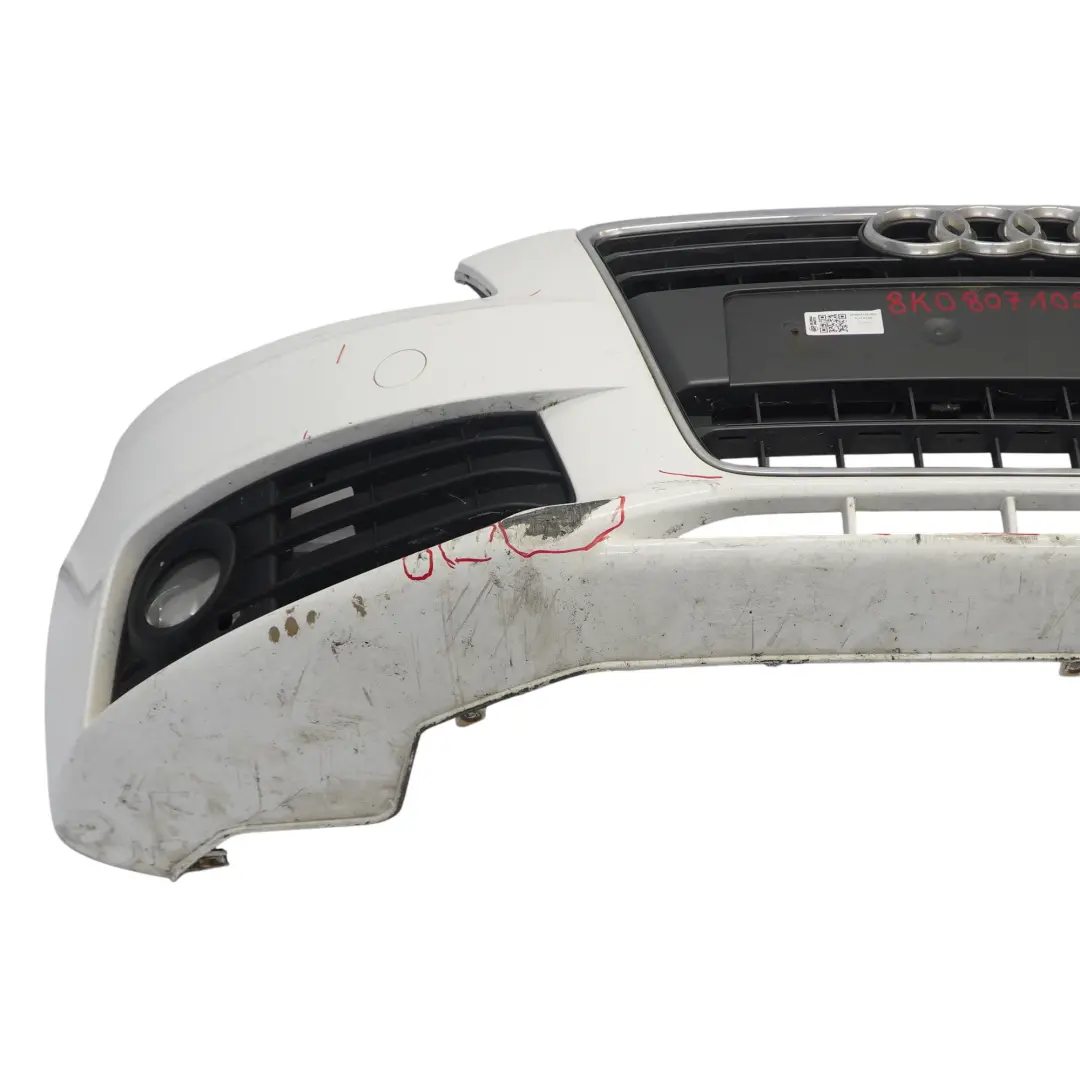 Front Bumper Trim Panel Cover Ibis White - Y9C to Audi A4 B8 with Part number 8K0807105 Audi A4 B8 Front Bumper Trim Panel Cover Ibis White - Y9C - SKU 8K0807105-IWH - Part number 8K0807105