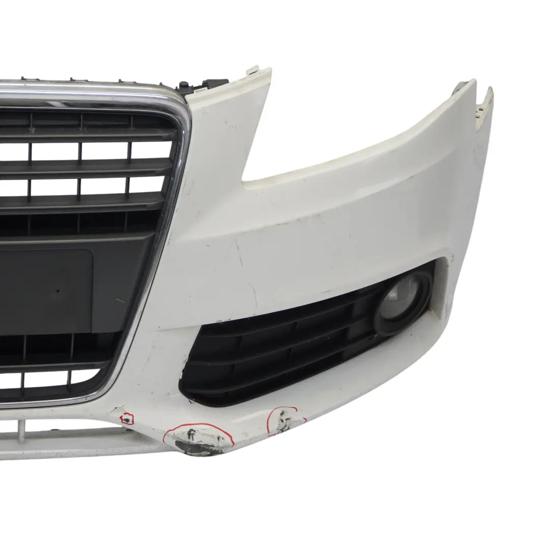 Audi A4 B8 Front Bumper Trim Panel Cover Ibis White - Y9C - SKU 8K0807105-IWH - Part number 8K0807105