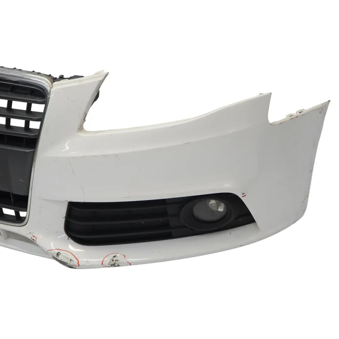 Audi A4 B8 Front Bumper Trim Panel Cover Ibis White - Y9C - SKU 8K0807105-IWH - Part number 8K0807105