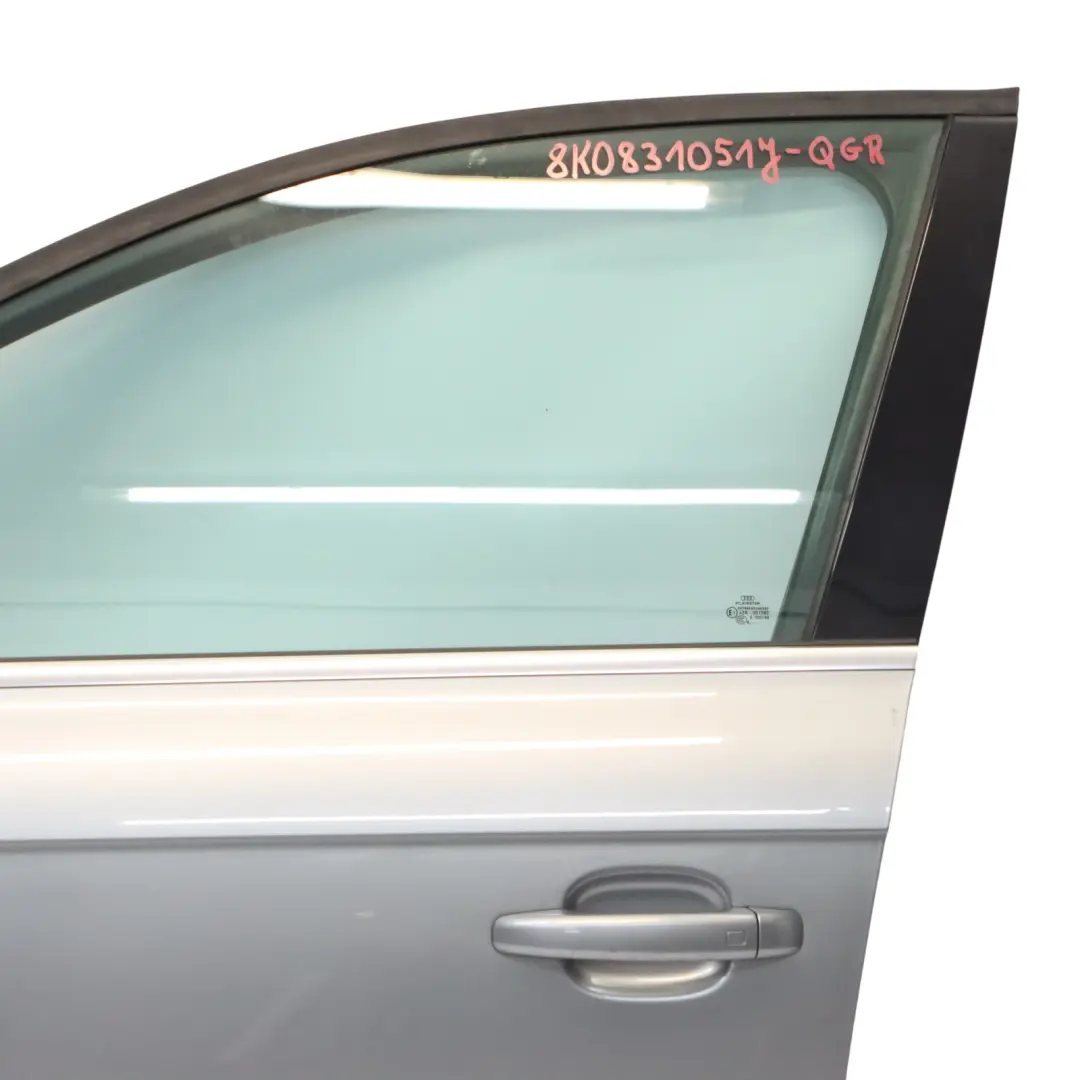 Audi A4 B8 Front Door Left N/S Quartz Grey Metallic - Y7G - SKU 8K0831051J-QGR - Part number 8K0831051J