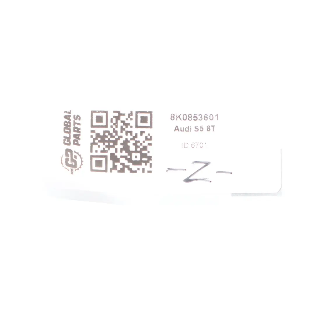 Audi S5 8T Posteriore Bagagliaio Portellone Emblema Lettering V6T - SKU 8K0853601 - Numero di parte 8K0853601