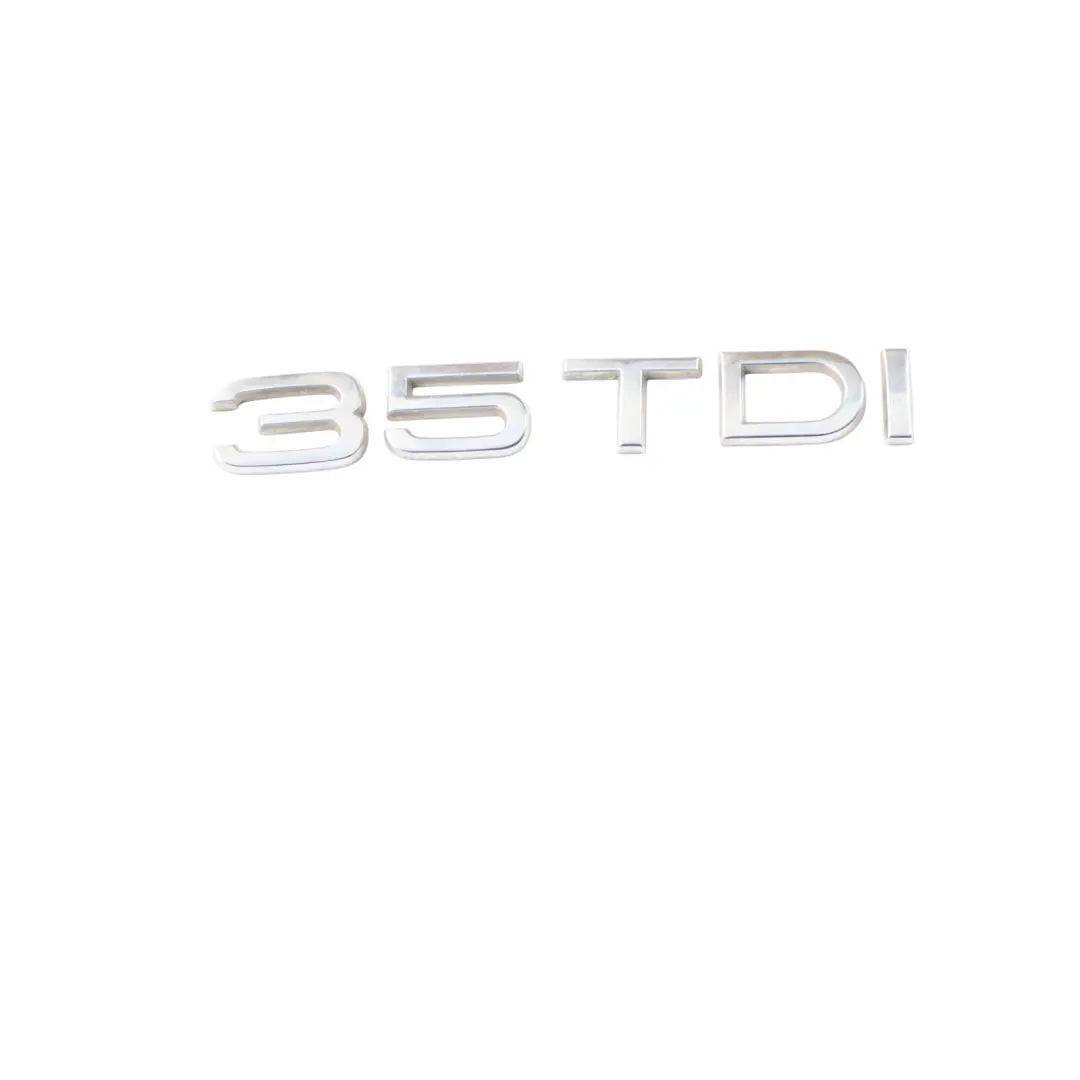 Audi A3 8V A4 B8 Diesel Rear Logo Emblem Lettering 35 TDI Chrome - SKU 8K0853744D - Part number 8K0853744D