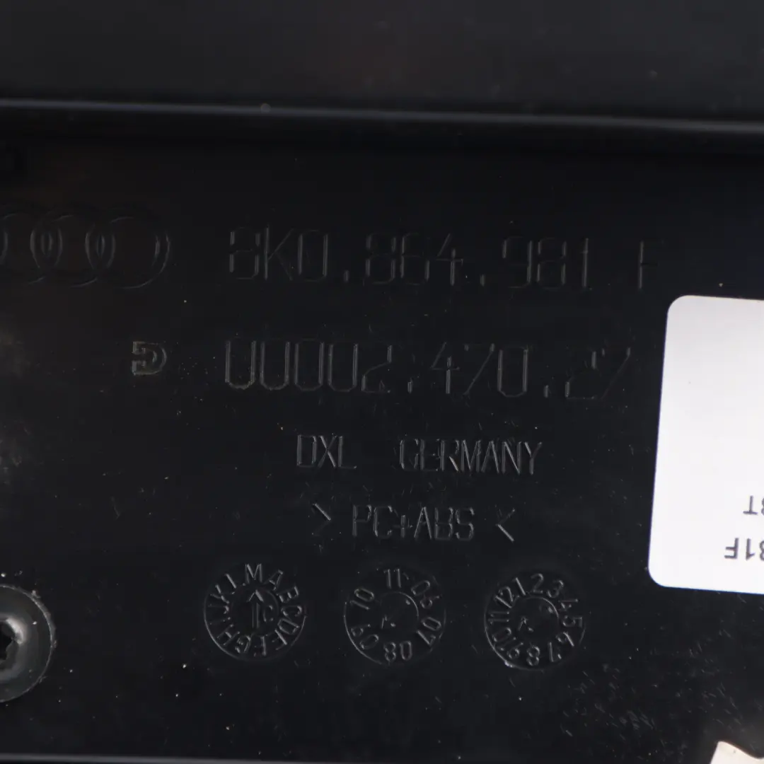 Audi A4 B8 S5 8T Console Centrale Prise 12V - SKU 8K0864981F - Numéro de pièce 8K0864981F