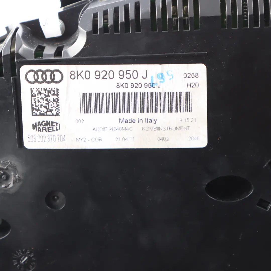 Instrument Cluster Speedo Clocks Diesel Manual to Audi A4 B8 with Part number 8K0920950J Audi A4 B8 Instrument Cluster Speedo Clocks Diesel Manual - SKU 8K0920950J - Part number 8K0920950J