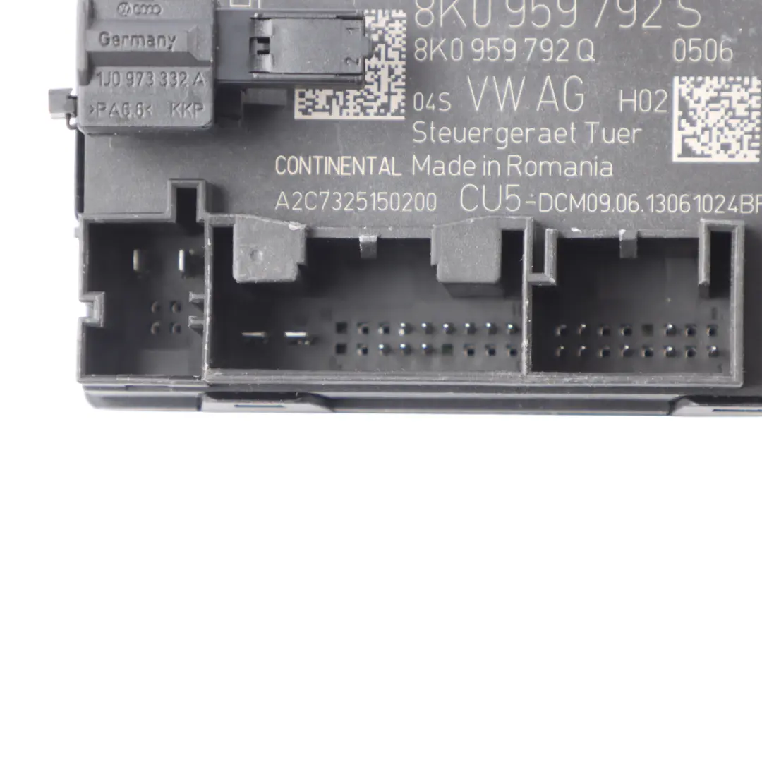 Audi A4 B8 Module De Commande De Porte Avant Côté Passager - SKU 8K0959792S - Numéro de pièce 8K0959792S