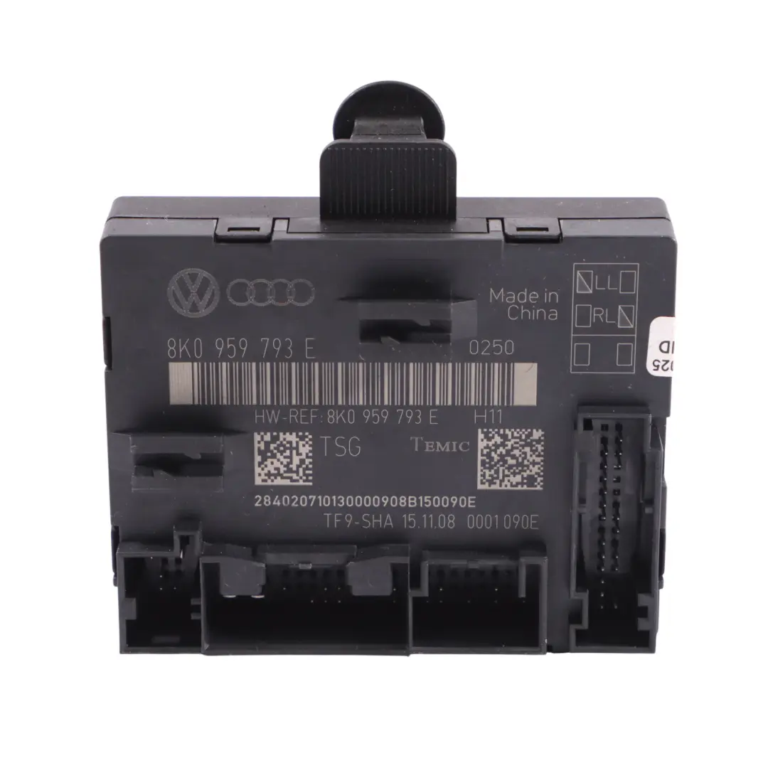 Modulo Porta Unità Di Controllo Lato Guida Anteriore ECU per Audi A4 B8 con numero di parte 8K0959793E Audi A4 B8 Modulo Porta Unità Di Controllo Lato Guida Anteriore ECU - SKU 8K0959793E - Numero di parte 8K0959793E