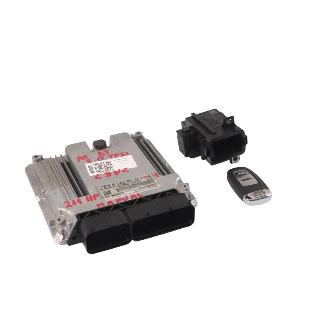 Audi A5 8T A4 B8 8K 2.0 TFSI CDNC 211HP Engine ECU Kit Key + Ignition - SKU 8K2907115P-1 - Part number 8K2907115P