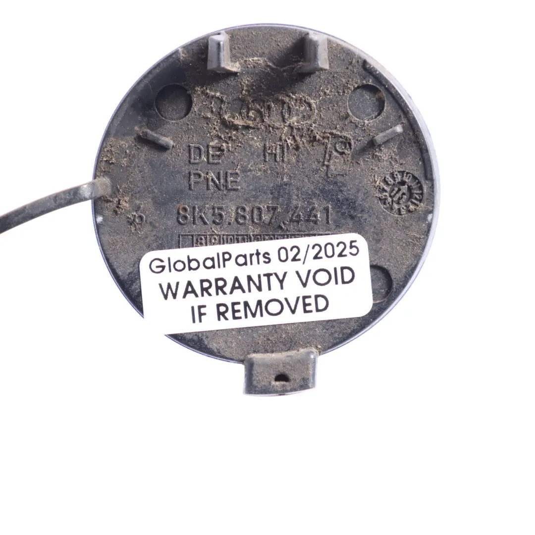 Bumper Tow Eye Hook Cover Flap Cap Quartz Grey - LY7G to Audi A4 B8 Rear with Part number 8K5807441 Audi A4 B8 Rear Bumper Tow Eye Hook Cover Flap Cap Quartz Grey - LY7G - SKU 8K5807441-QGR - Part number 8K5807441