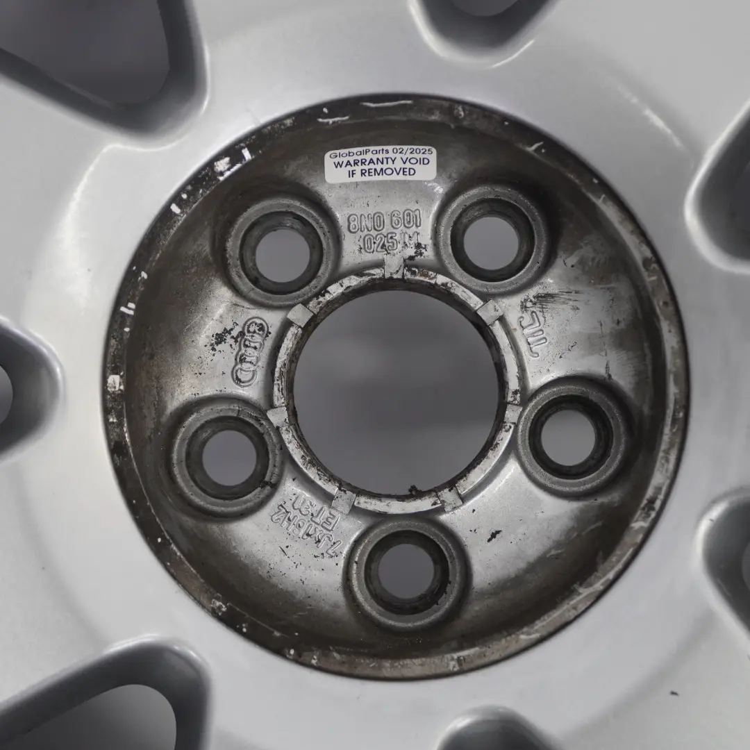 Mk1 TT 8N Silver Wheel Alloy Rim 16" 7J ET:31 7-Spoke to Audi with Part number 8N0601025M Audi Mk1 TT 8N Silver Wheel Alloy Rim 16" 7J ET:31 7-Spoke - SKU 8N0601025M-2 - Part number 8N0601025M