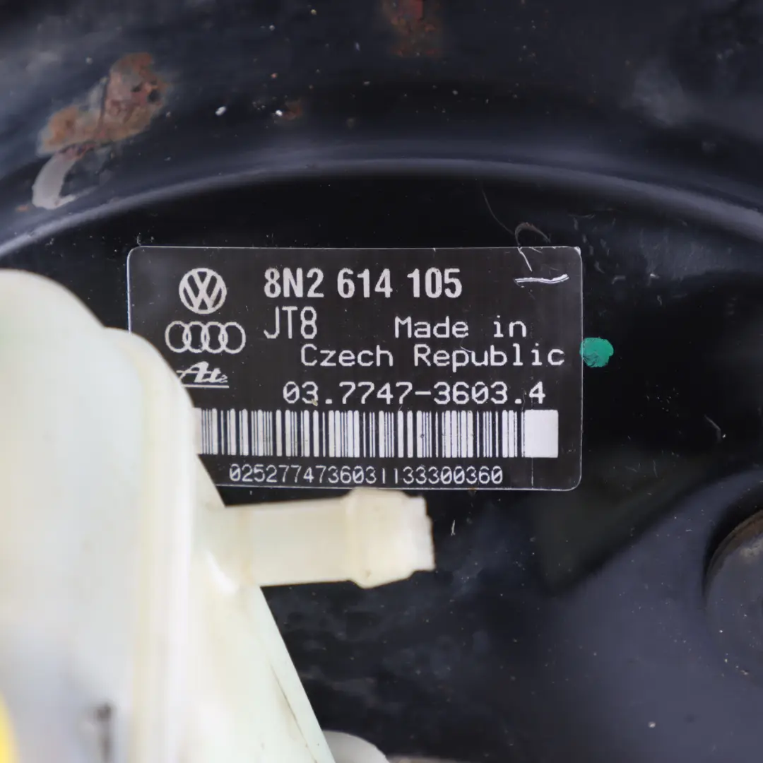 8N 1.8T Brake Servo Booster Master Cylinder Unit to Audi TT with Part number 8N2614105 Audi TT 8N 1.8T Brake Servo Booster Master Cylinder Unit - SKU 8N2614105 - Part number 8N2614105