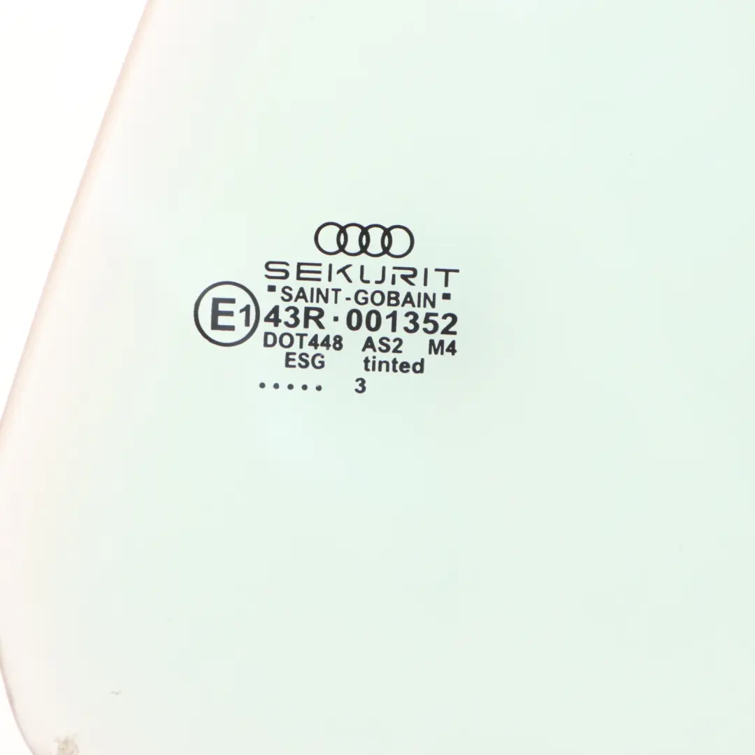 Audi TT 8N Door Window Glass Front Right O/S AS2 - SKU 8N7845202A - Part number 8N7845202A