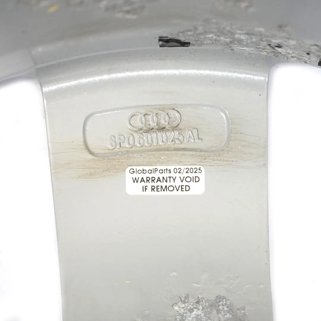 Audi A3 8P Jante argentée en alliage 17" 7,5J ET:56 - SKU 8P0601025AL-2 - Numéro de pièce 8P0601025AL