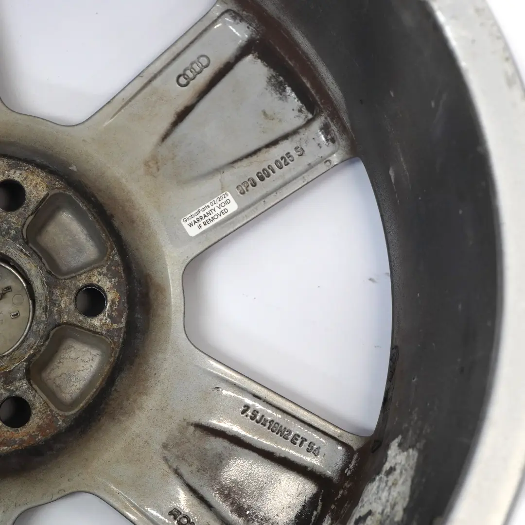 Grey Wheel Alloy Rim 18" ET:54 7,5J to Audi A3 8P with Part number 8P0601025S Audi A3 8P Grey Wheel Alloy Rim 18" ET:54 7,5J - SKU 8P0601025S-8 - Part number 8P0601025S