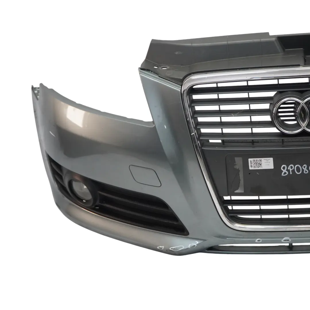 Audi A3 8P Front Bumper Trim Panel Cover Condor Grey Metallic - Y7E - SKU 8P0807105F-CGR - Part number 8P0807105F