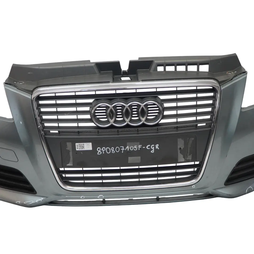 Audi A3 8P Front Bumper Trim Panel Cover Condor Grey Metallic - Y7E - SKU 8P0807105F-CGR - Part number 8P0807105F