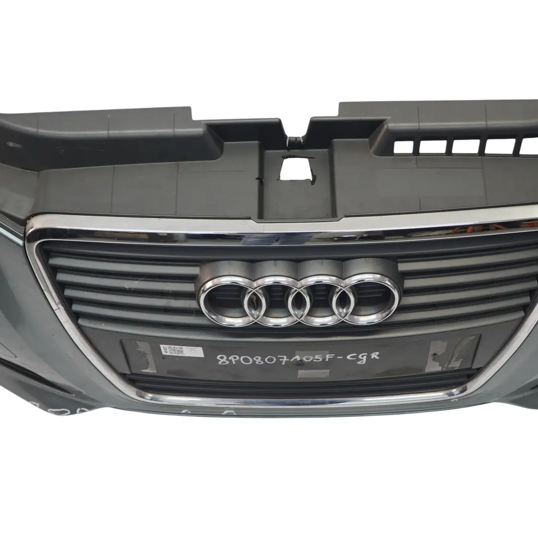 Front Bumper Trim Panel Cover Condor Grey Metallic - Y7E to Audi A3 8P with Part number 8P0807105F Audi A3 8P Front Bumper Trim Panel Cover Condor Grey Metallic - Y7E - SKU 8P0807105F-CGR - Part number 8P0807105F