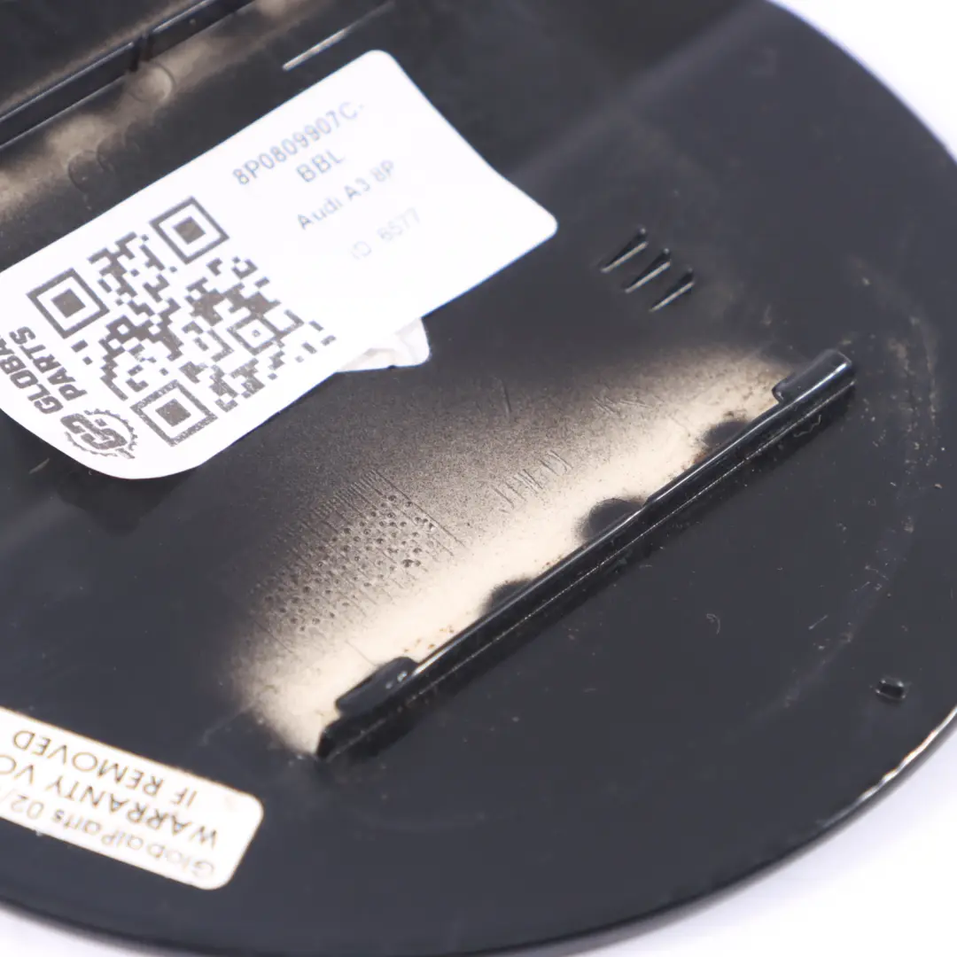 Audi A3 8P Fuel Filler Flap Cap Cover Brilliant Black Y9B 8P0809907C - SKU 8P0809907C-BBL - Part number 8P0809907C-BBL