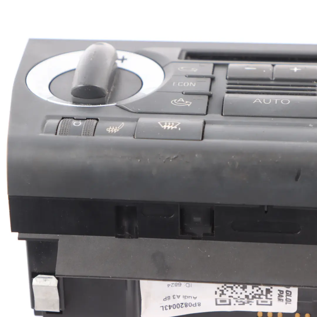 Audi A3 S3 8P A/C Air Condition Climate Control Heater Panel Unit - SKU 8P0820043L - Part number 8P0820043L