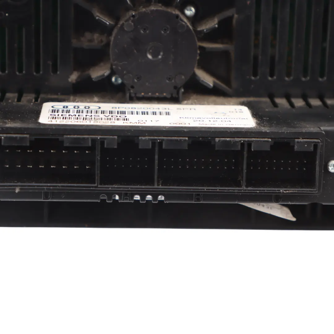 A/C Air Condition Climate Control Heater Panel Unit to Audi A3 S3 8P with Part number 8P0820043L Audi A3 S3 8P A/C Air Condition Climate Control Heater Panel Unit - SKU 8P0820043L - Part number 8P0820043L