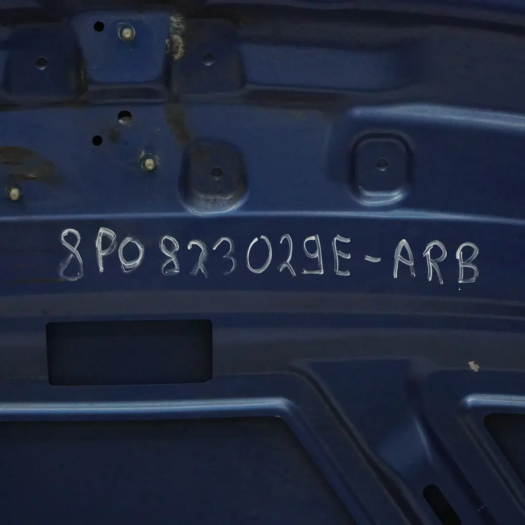 Audi A3 8P Maska Pokrywa Silnika Aruba Blue Pearl Niebieski - X5V - SKU 8P0823029E-ARB - Numer Części 8P0823029E