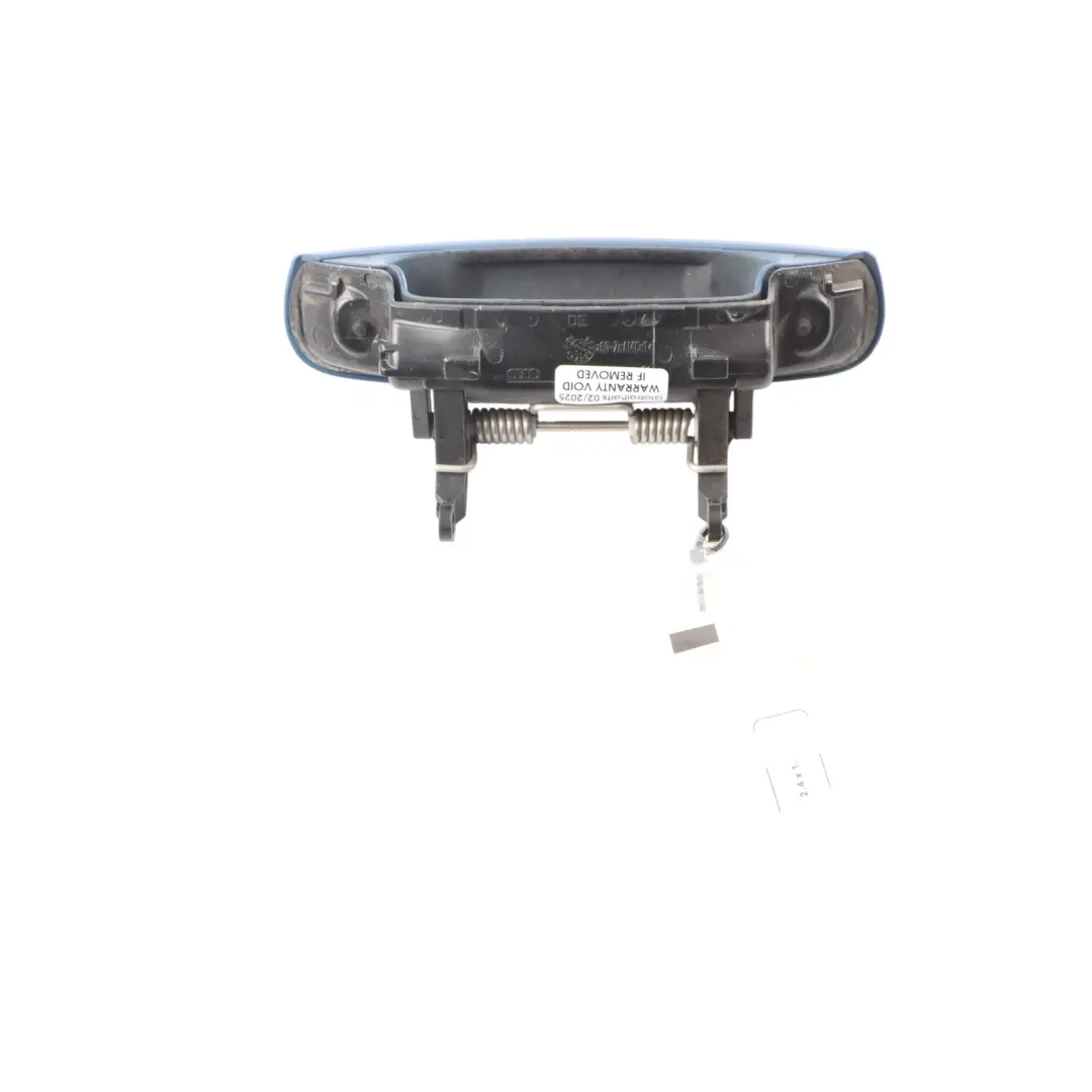 Audi A3 8P Door Outer Handle Bracket Rear Left Right N/O/S Aruba Blue Pearl X5V - SKU 8P0837207-ARB - Part number 8P0837207